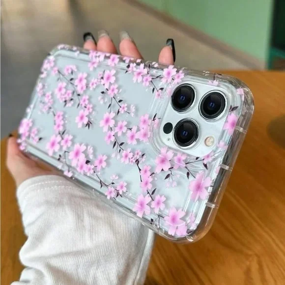 ⚠️Clearance iPhone 14/Pro/Pro Max Pink Floral Phone Case - Picture 3 of 4
